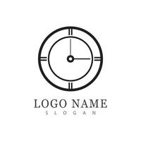 vecteur de logo d'icône de temps au design plat