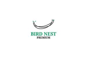 nid d'oiseau logo design illustration vectorielle vecteur