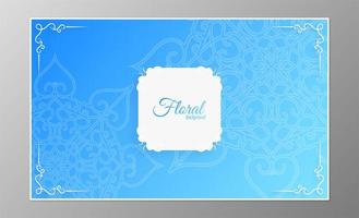 conception de fond ornemental mandala bleu décoratif vecteur