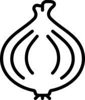 icône de ligne pour l'oignon vecteur