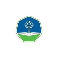conception de logo d'église d'arbre de croix de bible. logo de l'église biblique vecteur