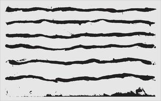 ensemble de crayons de cire vectoriels et de coups de pinceau isolés sur fond blanc, éléments de conception de texture de pinceau de peinture à la main vectorielle vecteur