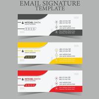 signature d'e-mail ou pied de page d'e-mail vecteur