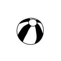 icône de ballon de plage dessiné à la main, simple icône de doodle vecteur