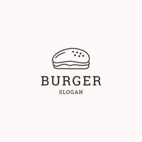 burger logo icône modèle de conception illustration vectorielle vecteur