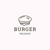 burger logo icône modèle de conception illustration vectorielle vecteur