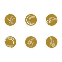 ensemble d'images de logo de blé vecteur