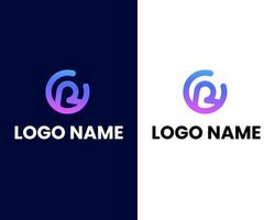 modèle de conception de logo moderne lettre o et r vecteur