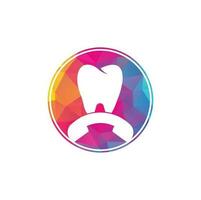 appelez le modèle de conception de logo dentaire. icône de conception de logo d'appel dentaire. vecteur