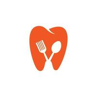 modèle de conception de logo de nourriture dentaire. vecteur de logo de nourriture délicieuse, icône, élément et modèle pour les entreprises.
