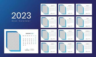 modèle de calendrier de bureau 2023 vecteur