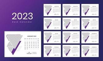 modèle de calendrier de bureau 2023 vecteur