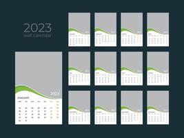 calendrier mural 2023 vecteur