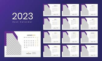 modèle de calendrier de bureau 2023 vecteur