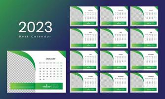 modèle de calendrier de bureau 2023 vecteur