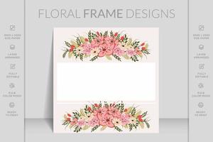 fond de conception de motif floral de fleurs colorées ornementales transparentes 3d vintage dessinés à la main de luxe vecteur