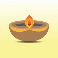 diya lumière lampe culte festival indien diwali prospérité religieuse illustration vectorielle vecteur