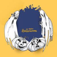 joyeux halloween festival d'horreur design de fond effrayant vecteur
