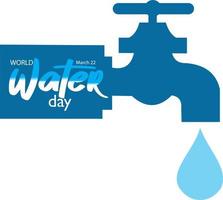 vecteur bonne journée mondiale de l'eau. illustration au design simple et élégant