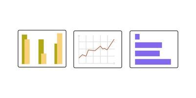 comparer les processus d'affaires, les métriques et les mesures des performances des indicateurs, tester les graphiques d'analyse benchmarking concept illustration vectorielle plane. vecteur