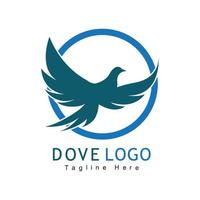 modèle de logo colombe oiseau vecteur