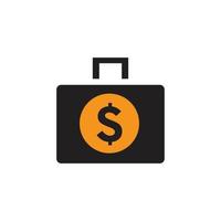Modèle de conception d'illustration d'icône vectorielle d'argent en dollars - vecteur