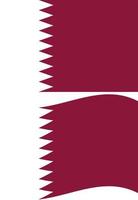drapeau du qatar. drapeau qatar. qatar agitant le drapeau. style plat. vecteur