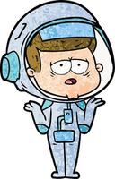 personnage d'astronaute de vecteur en style cartoon