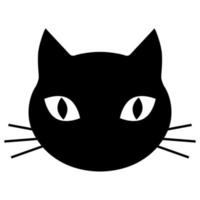tête de chat noir vecteur
