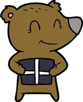 personnage d'ours de vecteur en style cartoon