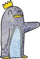 personnage de pingouin de vecteur en style cartoon