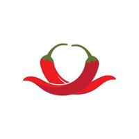 illustration vectorielle d'icône de piment naturel rouge chaud vecteur