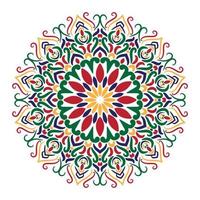 mandala moderne et unique coloré. vecteur