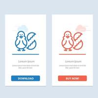 oeuf poulet pâques bébé heureux bleu et rouge télécharger et acheter maintenant modèle de carte de widget web vecteur