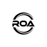 création de logo de lettre roa en illustration. logo vectoriel, dessins de calligraphie pour logo, affiche, invitation, etc. vecteur