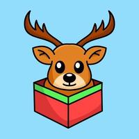 illustration vectorielle d'un cerf mignon et adorable vecteur