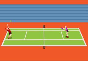 Illustration du tournoi de tennis vecteur