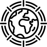 icône de ligne pour global vecteur