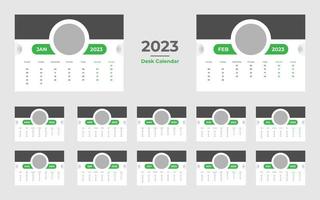 modèle de calendrier de bureau 2023 vecteur