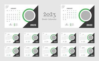 modèle de calendrier de bureau 2023 vecteur