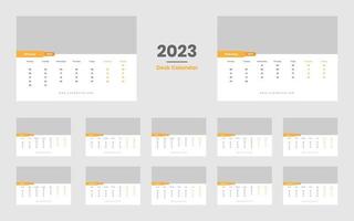 modèle de calendrier de bureau 2023 vecteur