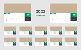 modèle de calendrier de bureau 2023 vecteur