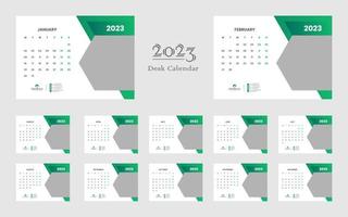 modèle de calendrier de bureau 2023 vecteur