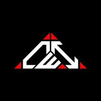 conception créative de logo de lettre cwi avec graphique vectoriel, logo cwi simple et moderne en forme de triangle. vecteur