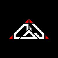 conception créative du logo cdj letter avec graphique vectoriel, logo cdj simple et moderne en forme de triangle. vecteur