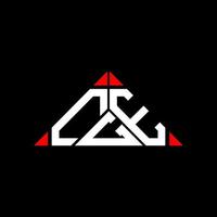 création de logo de lettre cge avec graphique vectoriel, logo cge simple et moderne en forme de triangle. vecteur