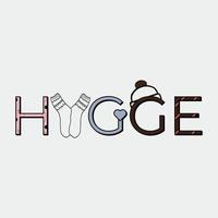 conception de t-shirt hygge vecteur