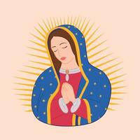 notre dame de guadalupe. vierge de guadalupe. vierge de guadalupe. conception de vecteur. vecteur