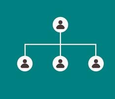 icône de diagramme d'organisation des relations avec les employés vecteur