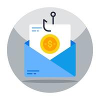 icône de conception parfaite de mail phishing vecteur
